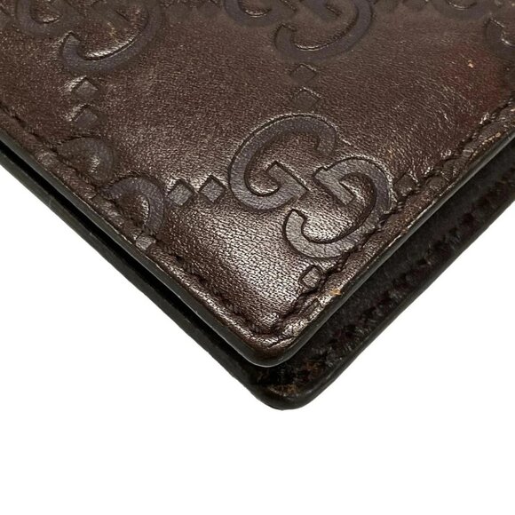 GUCCI Guccissima Brown Leather - Bifold Wallet - Picture 8 of 11